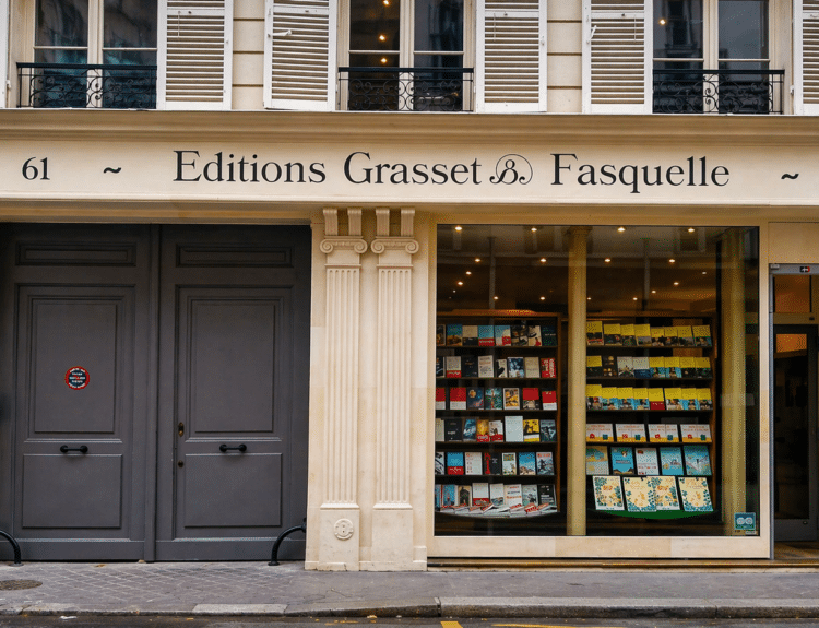 Façade des éditions Grasset & Fasquelle à Paris