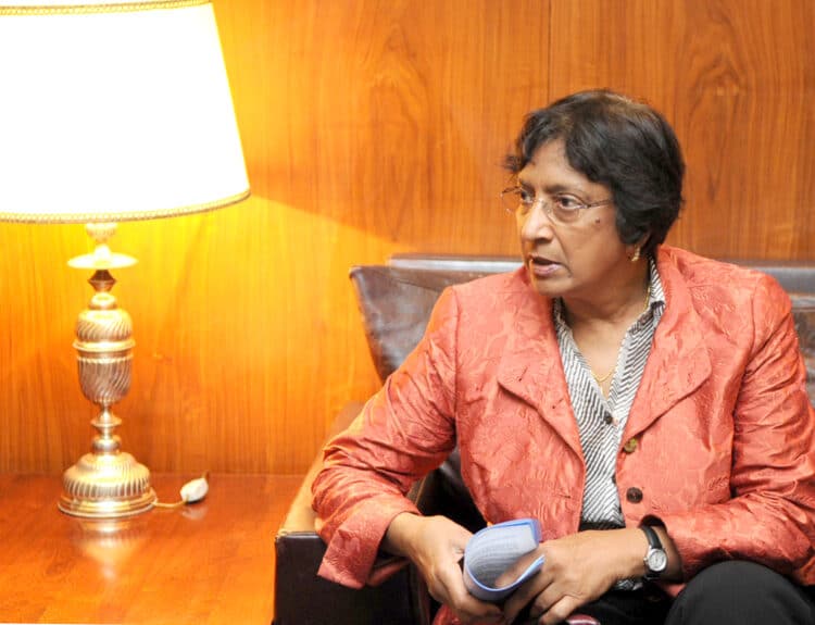 Texte alternatif (ALT) : Navi Pillay, magistrate sud-africaine et ancienne haute-commissaire des Nations unies aux droits de l’homme, photographiée au Brésil en novembre 2009.